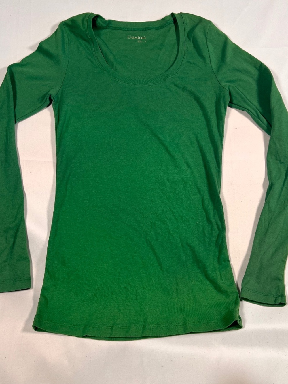 Green Caslon long sleeve shirt